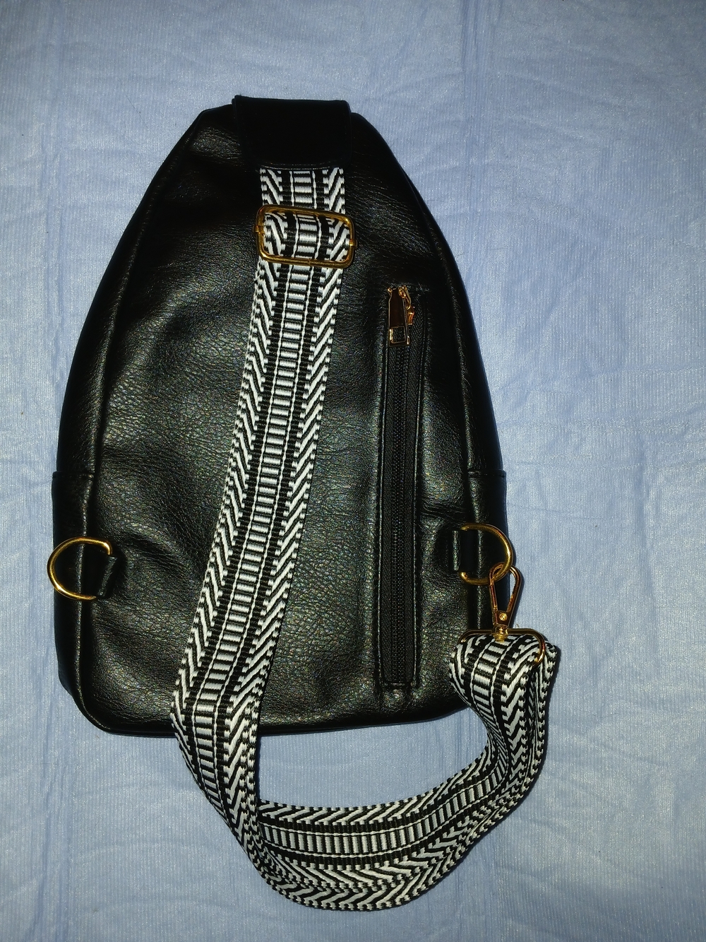 Sling Backpack with Patterned Strap - Picture 3 of 8